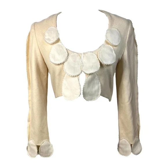 RODARTE Cashmere & Silk Cropped Bolero Jacket Size 4 NWT from Bergdorf Goodman - Picture 1 of 15